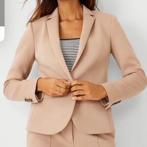 Ann Taylor Petite Blazer in Natural Camel